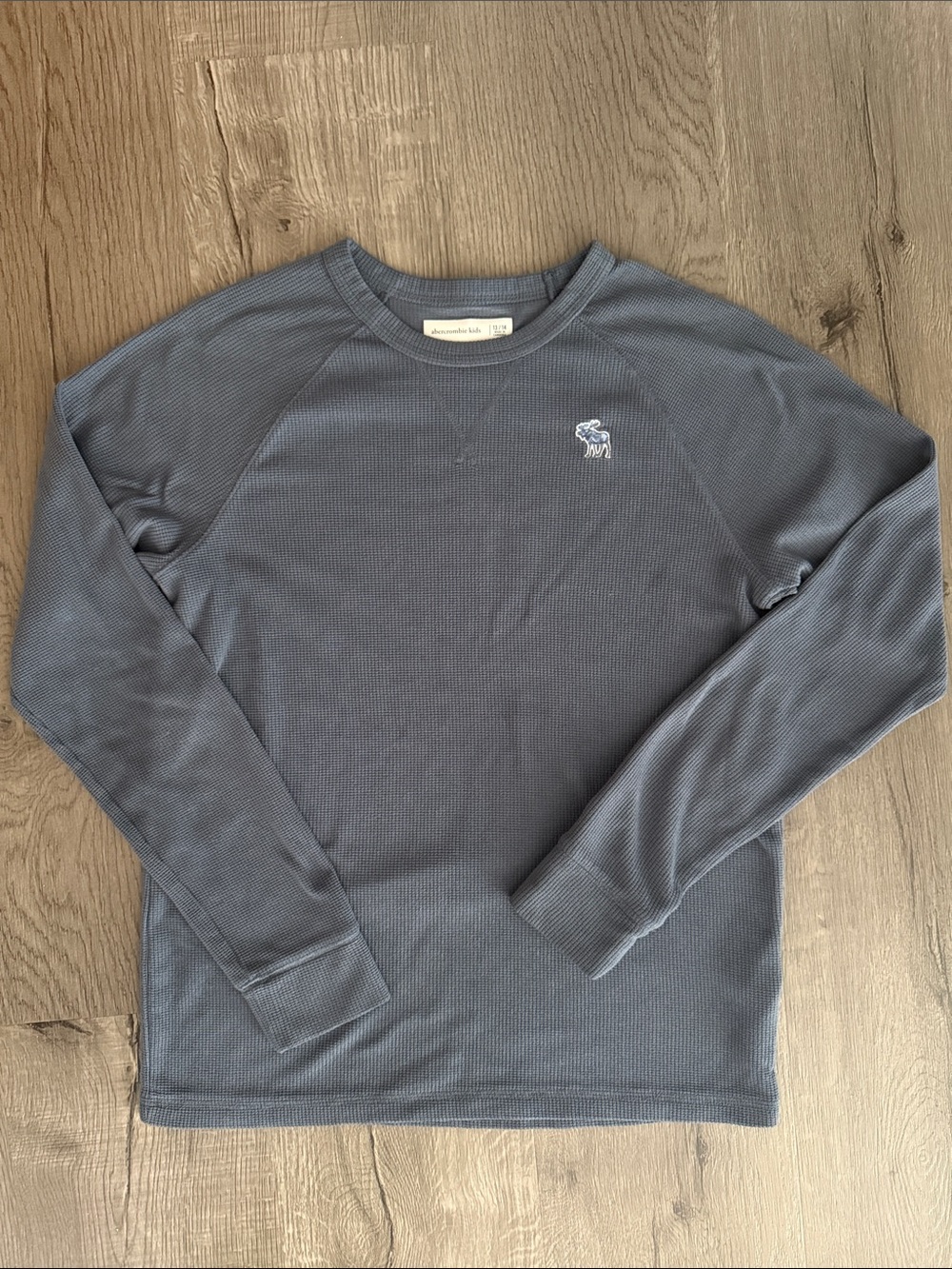 Abercrombie & Fitch Boy’s Long-Sleeve Thermal Crewneck - Slate